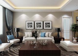 昆明文化空间小区99平装修  还你轻盈雅致居所