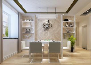 昆明中州阳光小区100平装修案例  洋溢清新与优雅