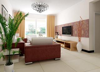 昆明星泽园小区108平装修案例  动感色彩演绎别样生活