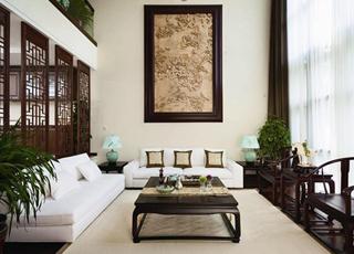 昆明未名城190平装修案例  新中式风构筑的雅致庭院