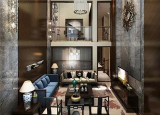 昆明中天城•央墅170平别墅装修案例  新中式雕琢的清宁静雅