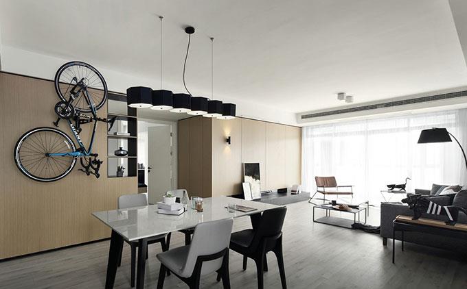 昆明现代三居室装修丨大繁至简，恰似心有猛虎细嗅蔷薇